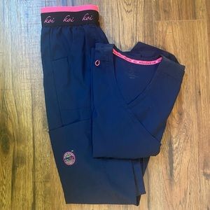 Koi Lite Scrubs Set - Navy (XXS)